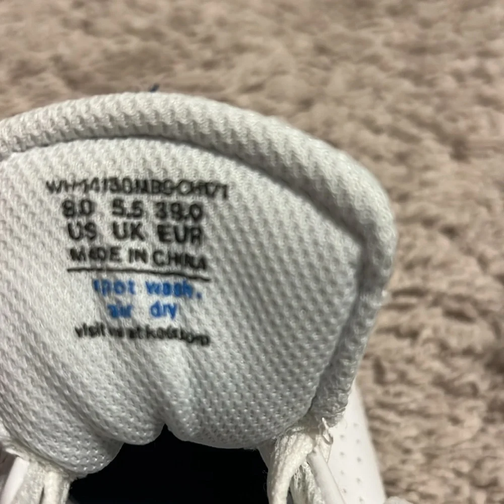 Keds White Leather Lace-Up Perforated Sneaker - Picture 5 of 6